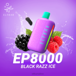 ELFBAR EP8000 ühekordne vape must razz jää VBVT311 - Elf Bar Flavors List