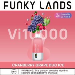 ELFBAR Funky Lands Vi10000 ühekordne vape jõhvika viinamarjade duo jää VBVT393 - Elf Bar Tallinn