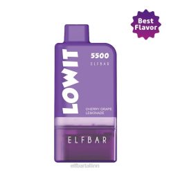 ELFBAR LOWIT 5500 eeltäidetud kaunakomplekt kirsiviinamarja limonaadi kaun + lilla aku VBVT371 - Elf Bar Nicotine